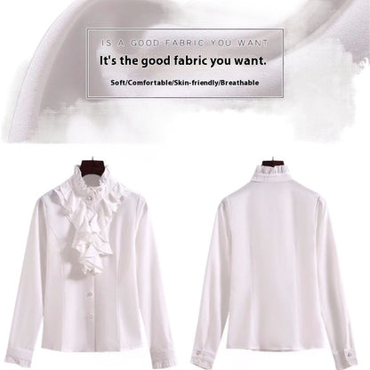 Women's Stand Collar Long Sleeve Shirt