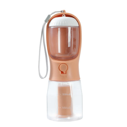 Dog Water Cup Drinking Food Garbage Bag Three-in-one Portable Bottle