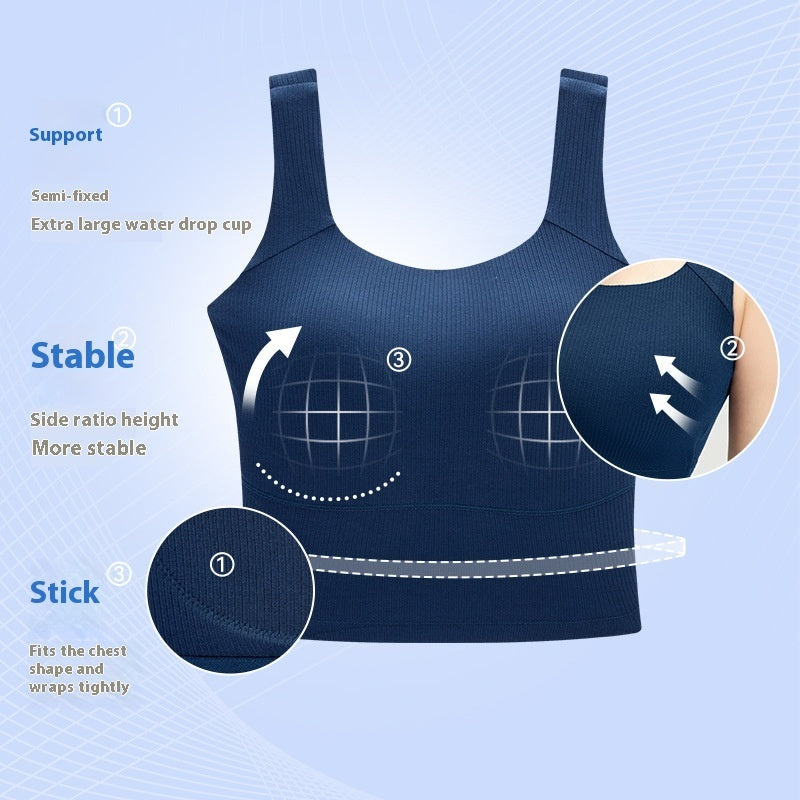 Yoga Clothing Top Women's Belt Chest Pad Vest
