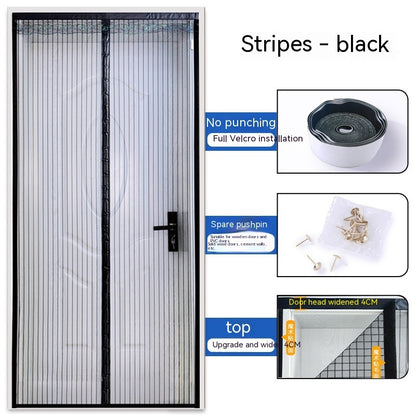 Decorative Magnetic Magic Door Curtain Stickers Punch-free Household