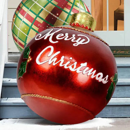 Christmas Ornament Ball Outdoor Pvc 60CM Inflatable Decorated Ball PVC Giant Big Large Balls Xmas Tree Decorations Toy Ball - Ocean Vault
