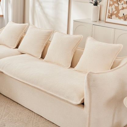 VIDEO Provided Sofa Deep Seat Sofa 3 Seater For Living Room Oversized Comfy Sofa L-Shape Sofa Couch With Chaise Home Furniture Sleeper Sectional Sofa For Apartment, Office Left Hand Facing