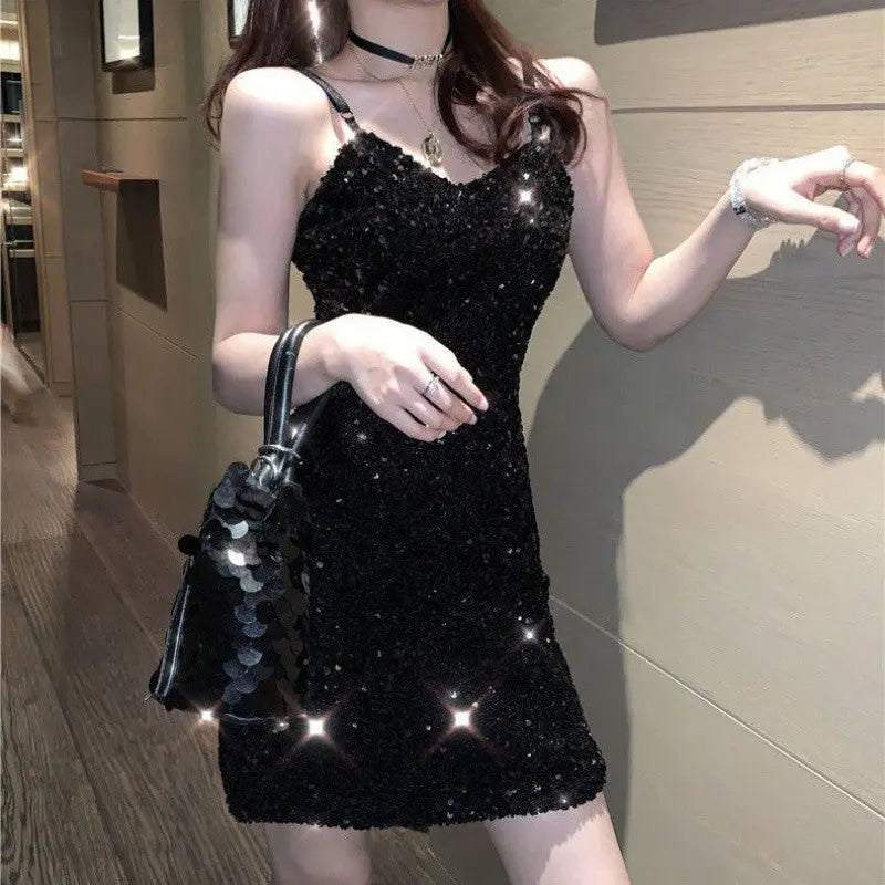 Temperament Nightclub Disco Waist-tight Slim Looking Base Short Skirt For Women - Ocean Vault