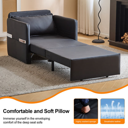 Adult Sleeper Chair Bed, 3-in-1 Convertible Sofa Chair Bed Pull-out Sofa Bed, Convenient Folding Tray Table With USB And Type-C Charging Ports For Living Room Cannot Be Sold On Temu