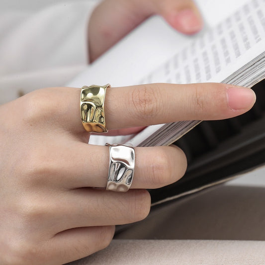 Women's Fashion Irregular Convex Wide Face Ring