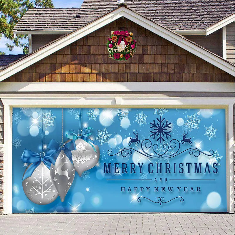 Christmas Background Hanging Cloth Garage Door Patch Holiday Party - Ocean Vault
