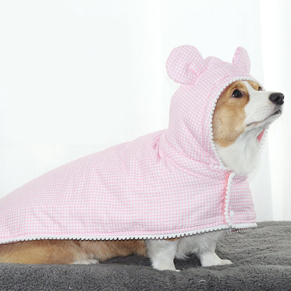 Dog Cloak Cute Plaid Cat And Dog Cover Quilt With Cotton