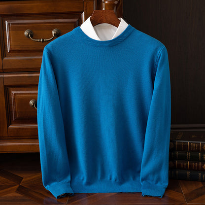 Round Neck Pullover Bottoming Shirt Casual Business Loose Long Sleeve Sweater