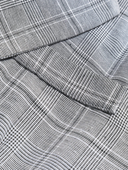 Men's Classic Check Blazer And Pants Set