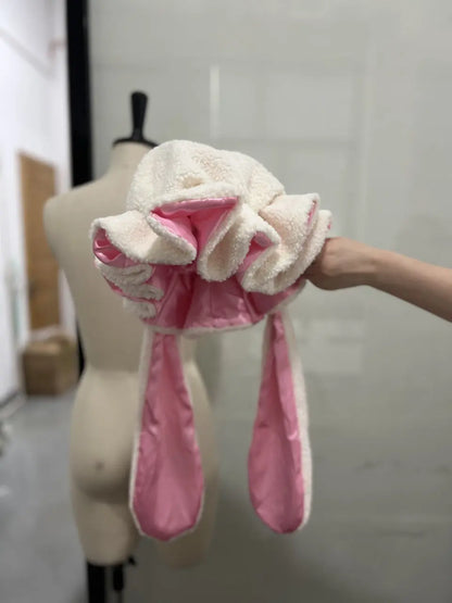 Rabbit Ear Ruffled Hat - Ocean Vault