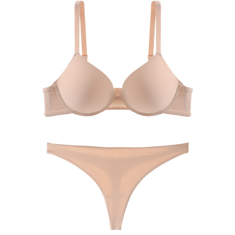 Cross Backless Bra Panties Set