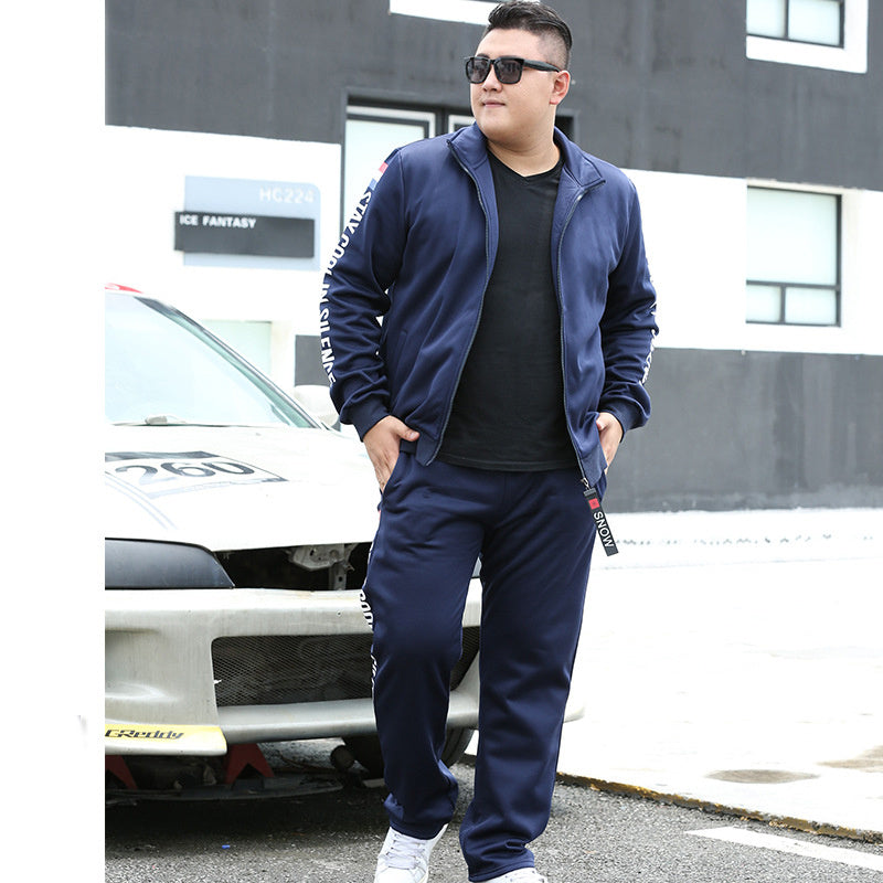 Men's plus size zipper sportswear