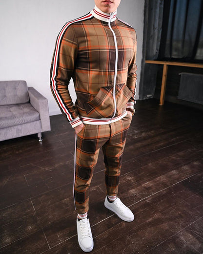 Two-piece casual men's plus size sportswear