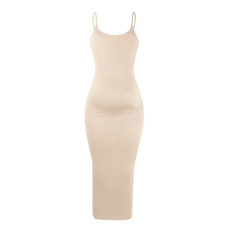 Strap Solid Color Maternity Dress - Ocean Vault