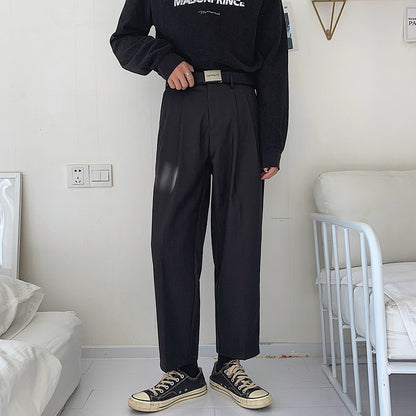 Straight men with wide leg pants