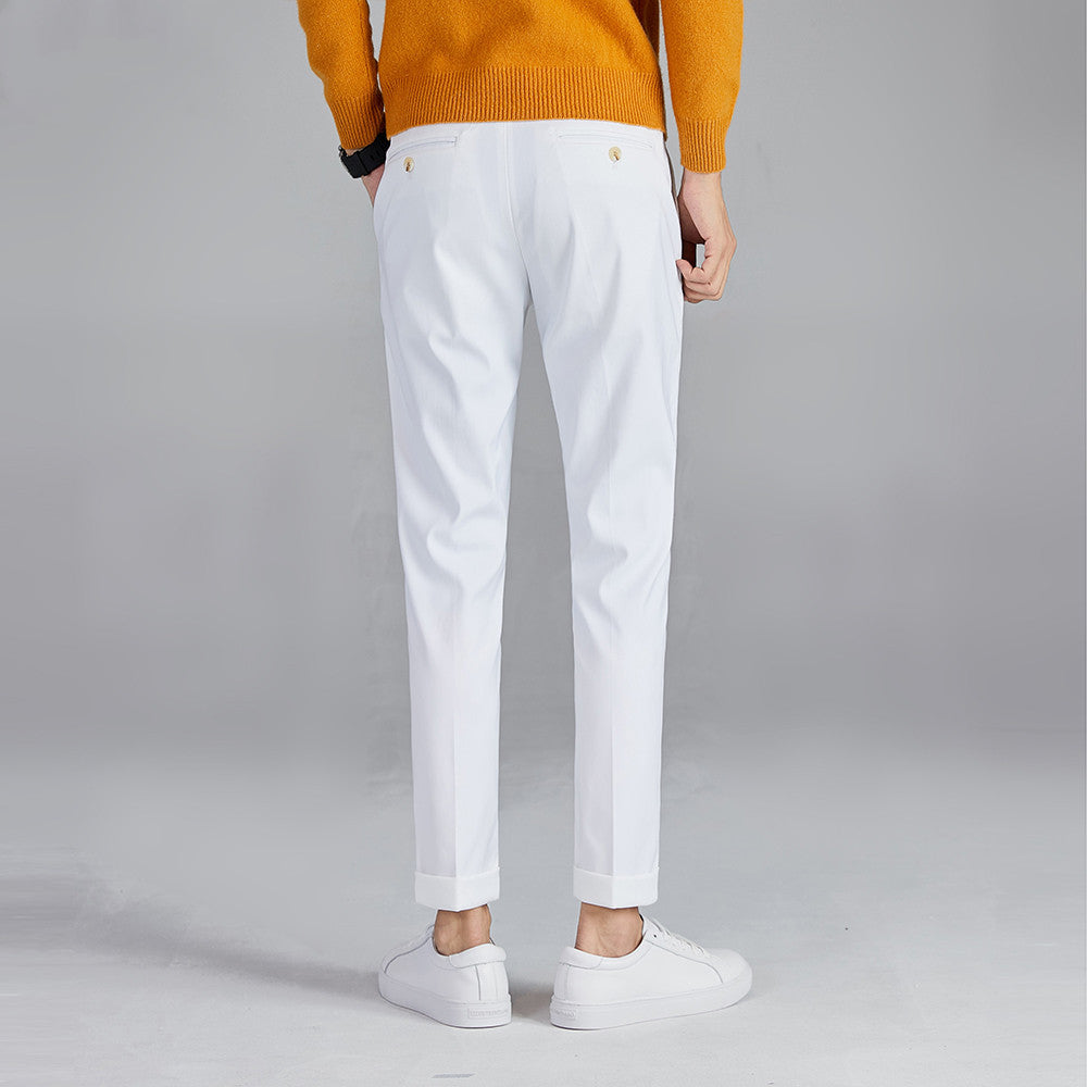 Men's white cropped pants