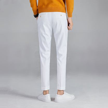 Men's white cropped pants