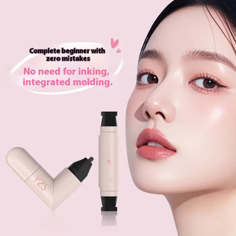 Waterproof Not Smudge Precise Outline Natural Long Lasting Integrated Double-headed Eyeliner Stamp Pen - Ocean Vault