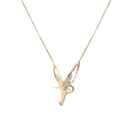 Diamond Angel Wings Necklace Charm Fashion Jewelry
