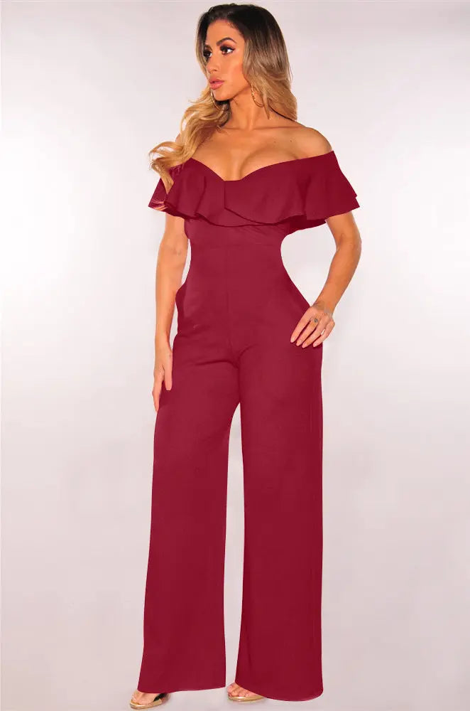 Women's New Standard Code Gorgeous Falbala Jumpsuits Ocean Vault