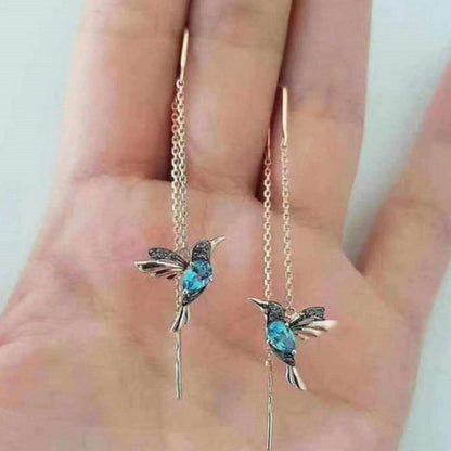 Long Pearl String Tassel Silver Earrings With Simple Personality
