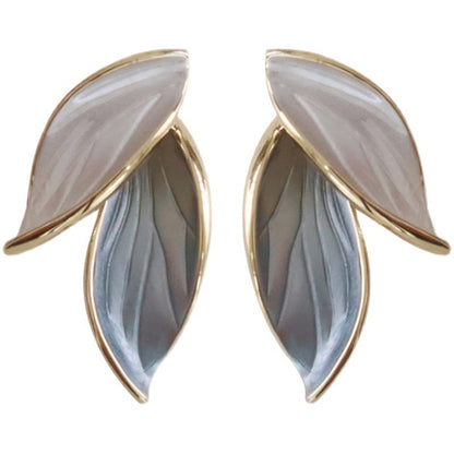Wind Leaf Earrings Female Personality High-End Design Sense