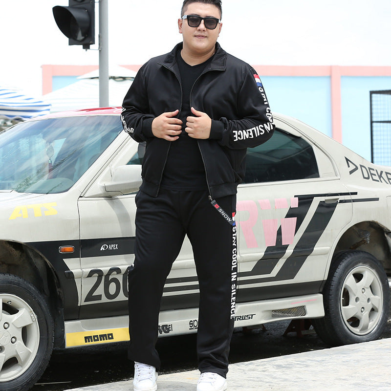 Men's plus size zipper sportswear