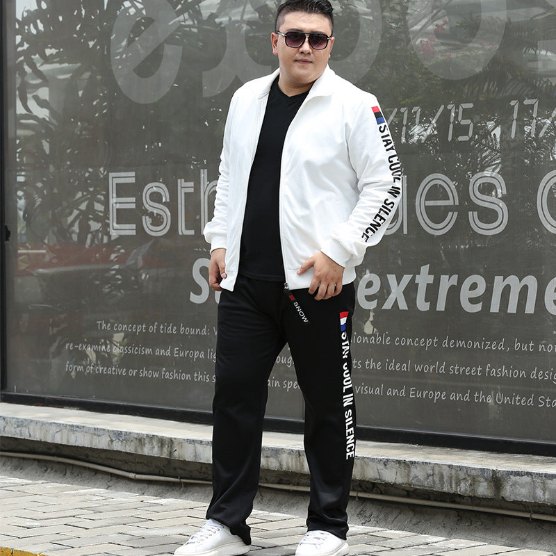 Men's plus size zipper sportswear