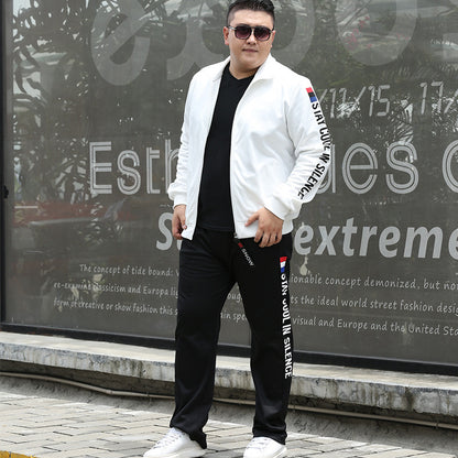 Men's plus size zipper sportswear