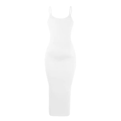 Strap Solid Color Maternity Dress - Ocean Vault