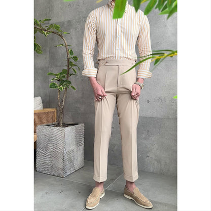 Men's Drape Anti-wrinkle Casual High-waisted Pants