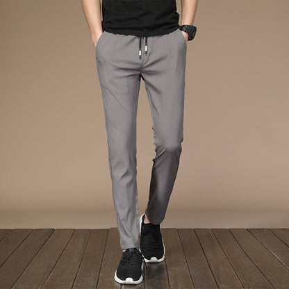Summer New Ice Silk Casual Pants Men