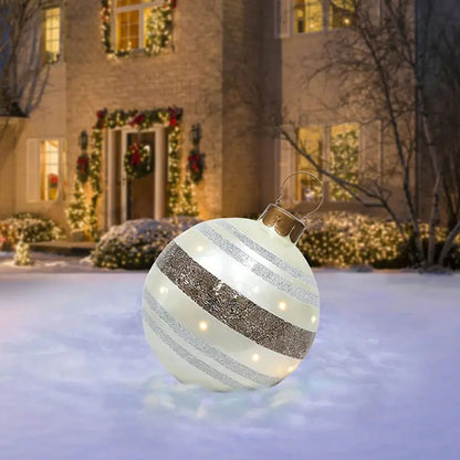 Christmas Ornament Ball Outdoor Pvc 60CM Inflatable Decorated Ball PVC Giant Big Large Balls Xmas Tree Decorations Toy Ball - Ocean Vault