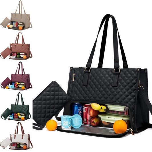 Fashionable Lunch Tote Hand Bag with Thermal Insulation for Lunch Box