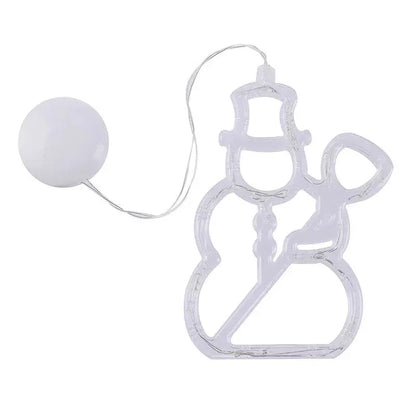 Christmas LED Suction Cup Chandelier Santa Claus Elk Snowman Lights Holiday Party Window Decor Lamps Battery Powered - Ocean Vault