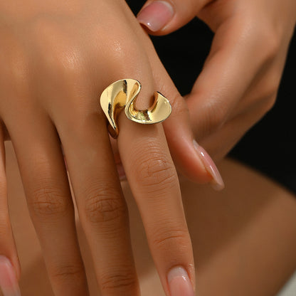 Index Finger 18K Electroplating Adjustable All-Match Ring