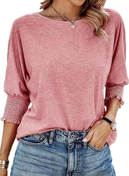 Summer New Product Fashionable Loose Round Neck Cufflinks Embroidered Long Edition Women's Large Shirt