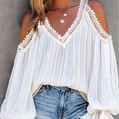 Stitching Lace Shirt Women's Loose Top