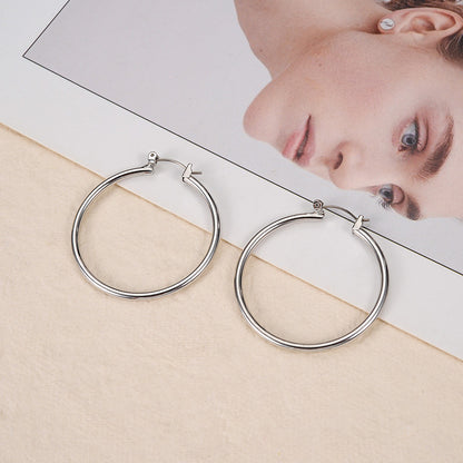 European And American Temperament Ring Gold And Silver Earrings Fashion