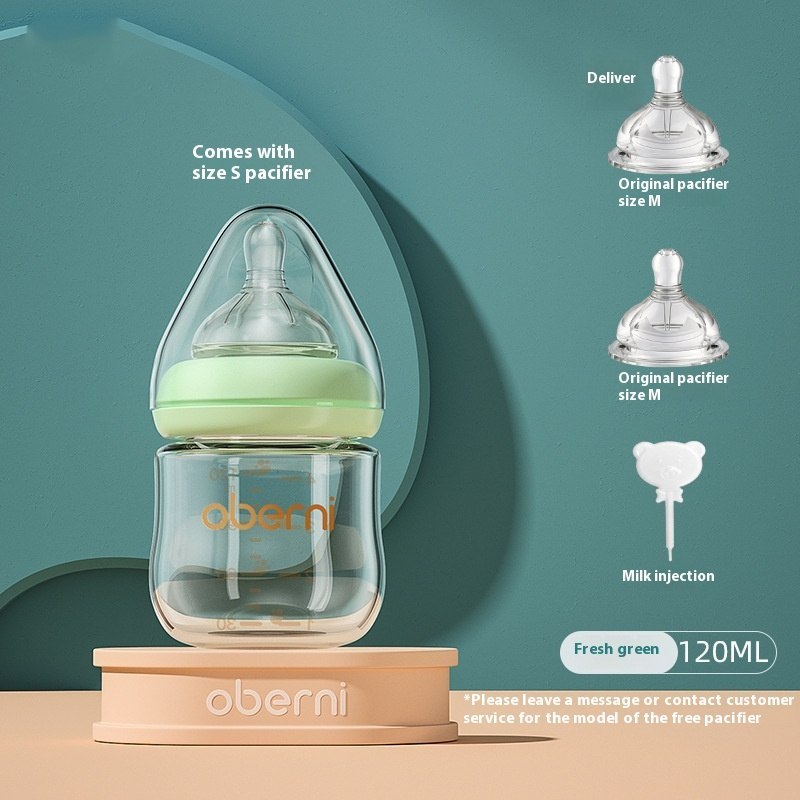 Newborn Wide Bore Glass Bottle 120 150ML