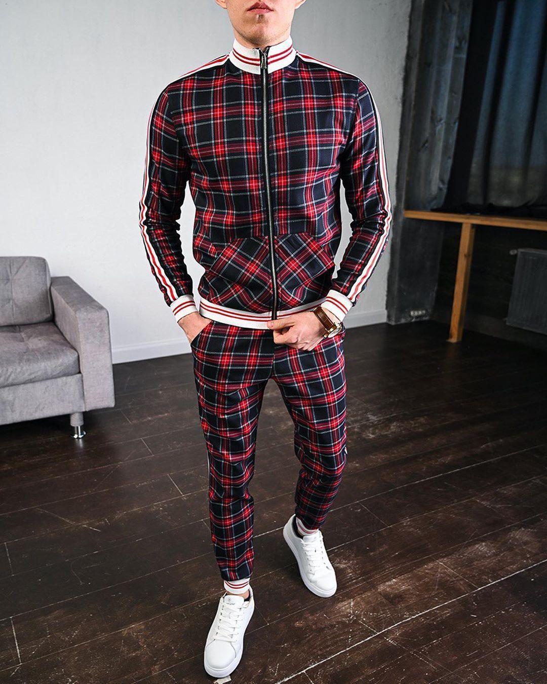 Two-piece casual men's plus size sportswear