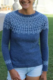 Women's Round Neck Multi-color Loose Fashion Pullover Sweater