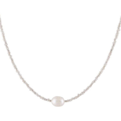 Artistic Vintage Bead Necklace Natural Freshwater Pearl