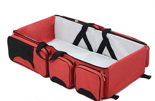 New multi function Mommy bag type baby portable bed folding sleeping basket outdoors baby sleeping baby - Ocean Vault