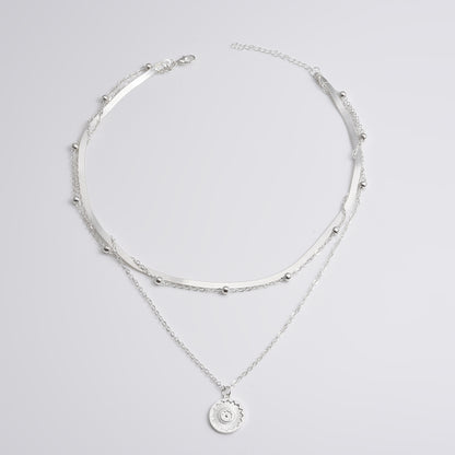 Women's Fashion Personalized Simple Multi-layer Lotus Pendant Necklace