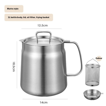 304 Stainless Steel Versatile Oil Filter Vessel Large Capacity With Filter Frying Basket Deep Fryer Separating Grease Separator