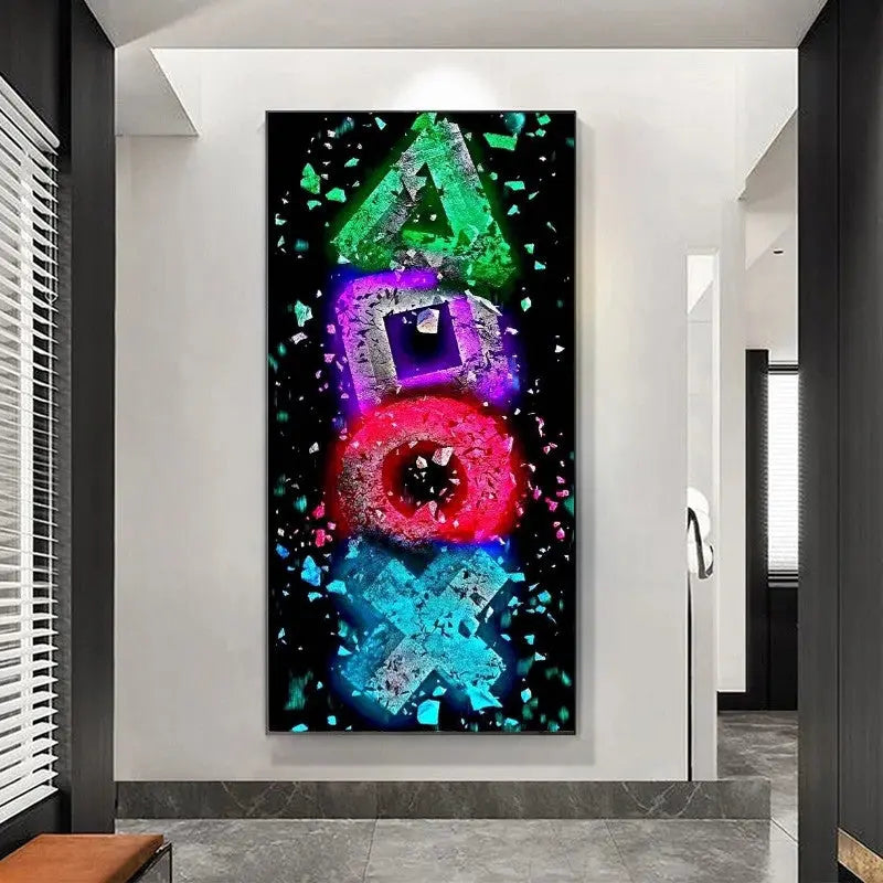 Gamer Room Canvas Painting Arena Game Poster - Ocean Vault