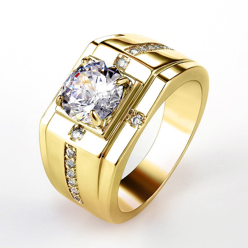 Fashion Diamond Business Men's Ring