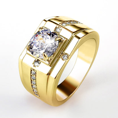 Fashion Diamond Business Men's Ring