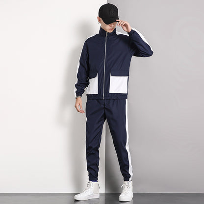 Slim-fit stand-collar casual suit sportswear